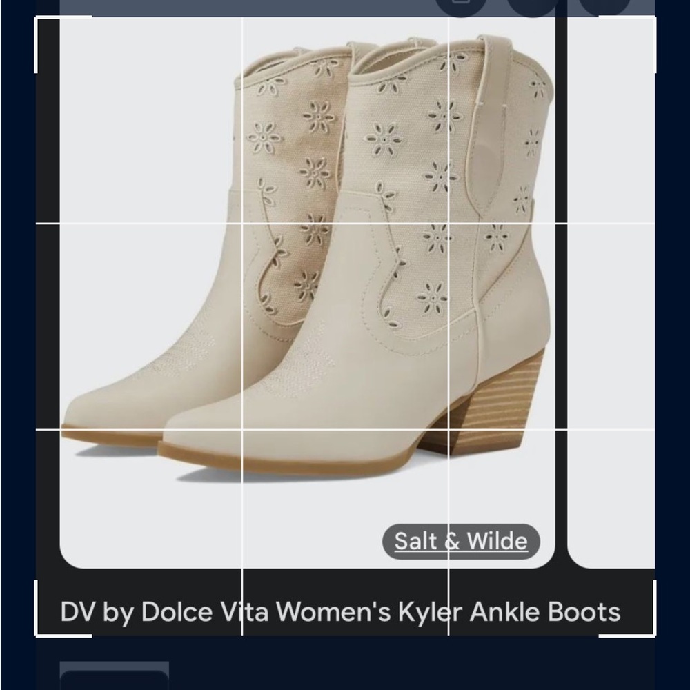 DV by Dolce Vita Cream Ankle Booties with Western Flair
